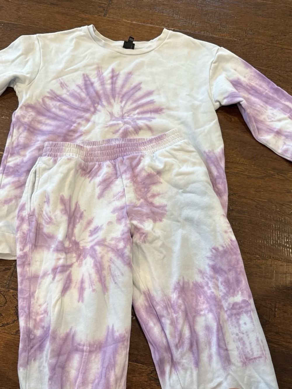 Kids Tie-Dye purple Two-Piece Pajama Set